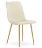 "Krzesło TURIN - jasny beż aksamit / nogi kolor drewna x 4"