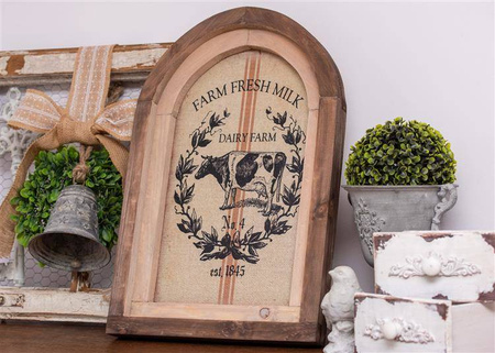 RUSTYKALNA DEKORACJA ŚCIENNA, KROWA, VINTAGE, RETRO STYL