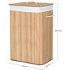 Bambusowy kosz na pranie 72l - Kosz na bieliznę - SONGMICS LCB10Y