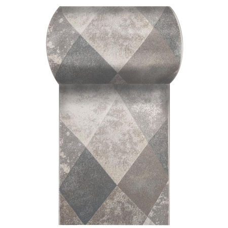 Chodnik VISTA 05 na metry – beżowo-szary, geometryczny wzór, szerokość 80 cm