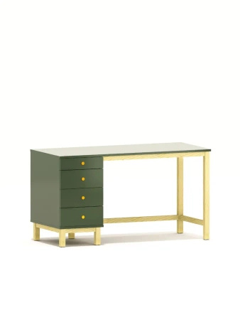 Biurko z czterema szufladami VERYSIMPL B-MODEL-4 — nowoczesne biurko z kontenerem 39 cm