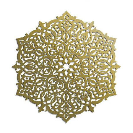 DEKORACYJNY PANEL AŻUROWY, ROZETA MAROKAŃSKA, DEKORACJA ŚCIENNA 3D, ORNAMENT, 60 cm, BIAŁY