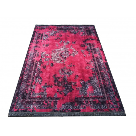 Dywan przecierany VINTAGE 100 czerwony  80x300 cm