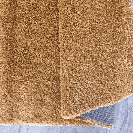 Złoty dywan Shaggy 120x170 / Santo - Żółty, puszysty, gęsty i miękki dywan z długim włosiem