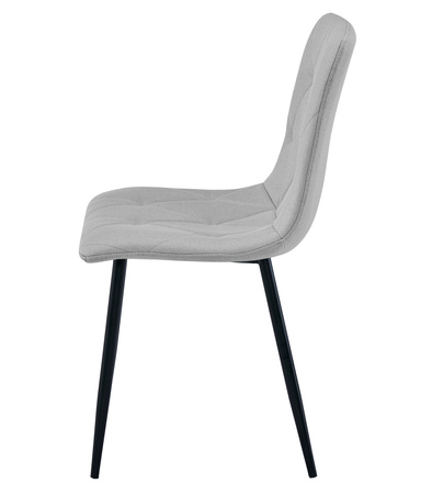 "Krzesło LIBRA - jasny szary materiał / nogi czarne x 3"