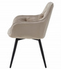 "Krzesło JORK360 - ciemny beż aksamit / nogi czarne x 1"