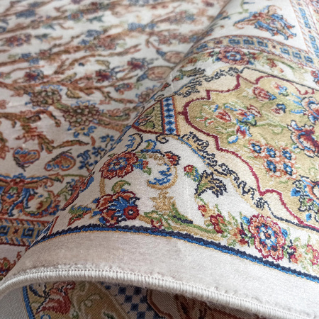 Dywan luksusowy postarzany Qum Silk 11 kremowy 200x300 cm