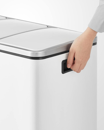 Kosz do segregacji śmieci - Duży biały kosz na śmieci - SONGMICS LTB54WT