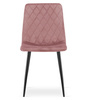 Krzesło TURIN - różowy aksamit / nogi czarne x 1