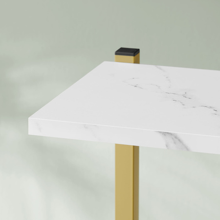 Kwietnik Glamour, stojak na kwiaty typu regał - kolor złoty z 6 jasnymi półkami