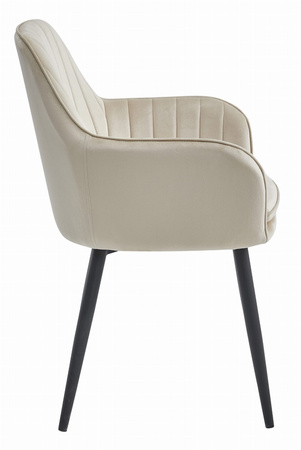 Beżowe krzesła z podłokietnikami do jadalni LUGO (2szt) - Eleganckie fotele do jadalni