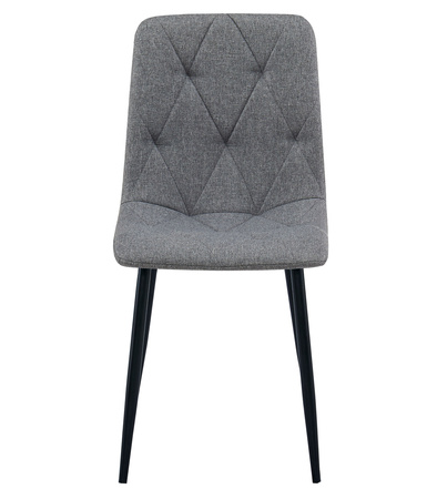 "Krzesło LIBRA - ciemny szary materiał / nogi czarne x 2"