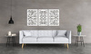 DEKORACYJNY TRYPTYK AŻUROWY, FLORELLE, DEKORACJA ŚCIENNA 3D,  ORNAMENT, 72 x 140 cm, BIAŁY
