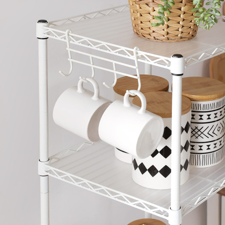 Biały regał łazienkowy - 5-poziomowa metalowa półka do łazienki - SONGMICS LGR023W01