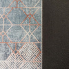 Dywan geometryczny nowoczesny Horeca-New 108 szary niebieski 60x100 cm