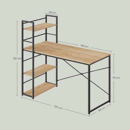 "Biurko Komputerowe MAX 4.0 - sonoma / nogi czarne"