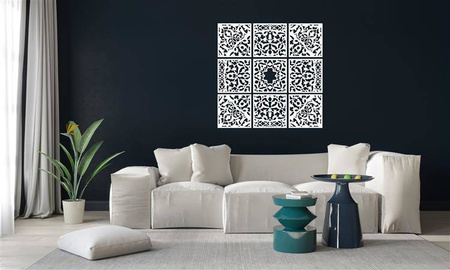 3D DEKORACYJNE PANELE AŻUROWE, ZAGŁÓWEK,MAROKAŃSKA ROZETA, MOZAIKA, DEKORACJA ŚCIENNA, CZARNY