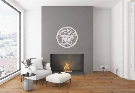 DEKORACYJNY PANEL AŻUROWY, MEDUZA, GORGONA, DEKORACJA ŚCIENNA 3D, ORNAMENT,60 cm,BIAŁY