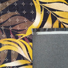 Dywan nowoczesny ze złotymi liśćmi BLACK and GOLD 08 czarny 160x220 cm