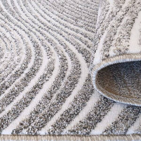 Dywan wycinany abstrakcyjny Zebra ENIGMA 06 szary 200x290 cm