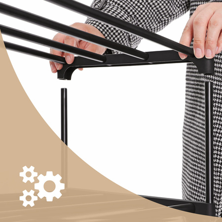 Czarna półka na buty - Regał, modułowa szafka na buty 106cm SONGMICS LSA23BK