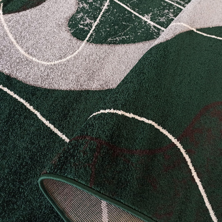 Dywan nowoczesny do salonu szary butelkowa zieleń OTTO 05 - 240x330 cm