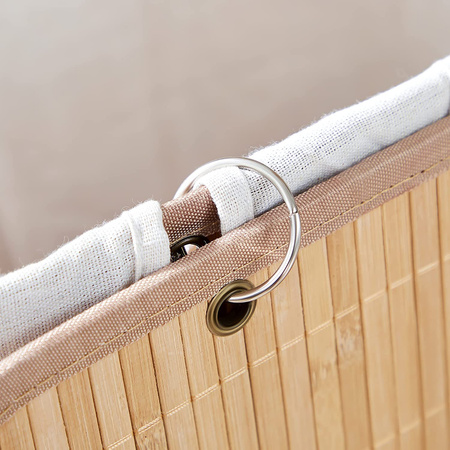 Bambusowy kosz na pranie 72l - Kosz na bieliznę - SONGMICS LCB10Y