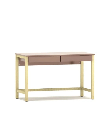 Biurko VERYSIMPL B-MODEL-5 – klasyczne biurko z dwiema szufladami i drewnianym stelażem