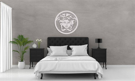 DEKORACYJNY PANEL AŻUROWY, MEDUZA, GORGONA, DEKORACJA ŚCIENNA 3D, ORNAMENT,60 cm,BIAŁY