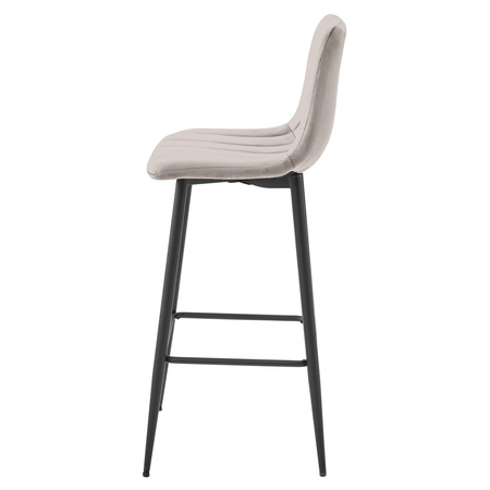 Hoker POZZA - aksamit ciemny beż / nogi czarne x 1