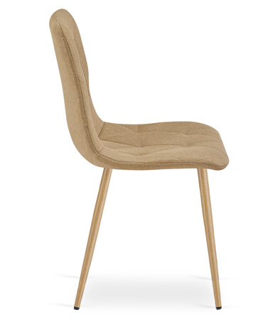 "Krzesło LIBRA - brąz materiał / nogi kolor drewna x 2"