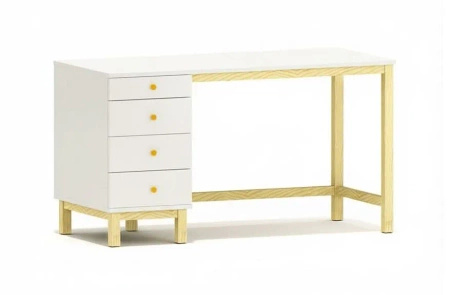 Biurko z czterema szufladami VERYSIMPL B-MODEL-4 — nowoczesne biurko z kontenerem 39 cm