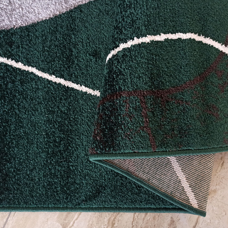 Dywan nowoczesny do salonu szary butelkowa zieleń OTTO 05 - 240x330 cm