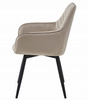 "Krzesło NANA360 - ciemny beż aksamit / nogi czarne x 1"