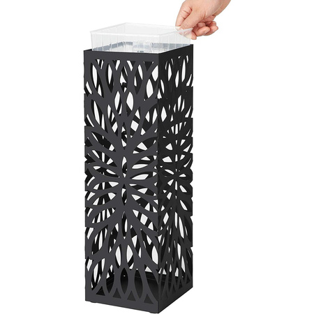 Metalowy parasolnik - Czarny nowoczesny stojak na parasole - SONGMICS LUC48B