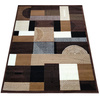 Brązowy dywan BCF 120x170 / Alfa 18 - Nowoczesny, geometryczny dywan do salonu