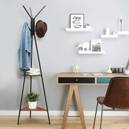 Rustykalny stojący wieszak na ubrania - Podłogowy wieszak - SONGMICS RCR16BX