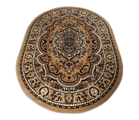 Dywan owalny BCF Alfa 06 brązowy rozeta