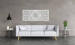 DEKORACYJNY OBRAZ AŻUROWY 3D, DEKORACJA ŚCIENNA, GIOVANNA, TRYPTYK, ORNAMENT, 70 x 168 cm, BIAŁY