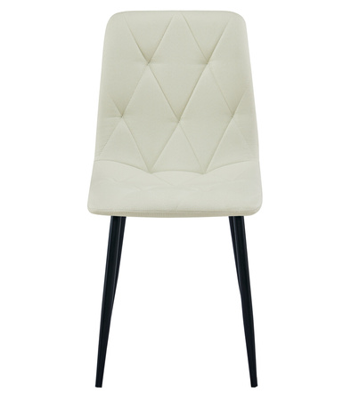 "Krzesło LIBRA - beż materiał / nogi czarne x 4"