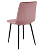 "Krzesło LIBRA - róż aksamit / nogi czarne x 1"