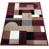 Nowoczesny dywan 200x300 / Alfa 18 - Geometryczny, duży czerwony dywan BCF