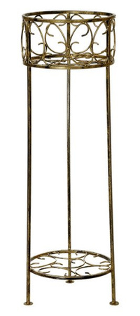Kwietnik metalowy wysoki modern na 1-2 doniczki LATARNIA / stojak na kwiaty [wys. 101 cm]