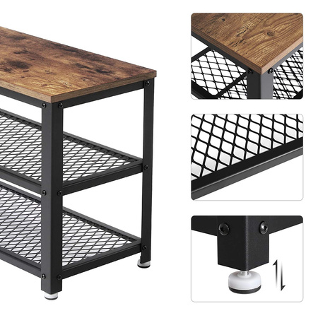 Siedzisko do przedpokoju z półkami na buty - Półka na buty - VASAGLE LBS73X