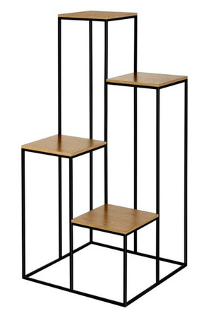 Kwietnik metalowy industrialny wielopoziomowy EFEKT / stojak narożny nowoczesny / wys. 112 cm