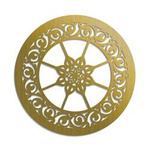 DEKORACYJNY PANEL AŻUROWY, LILIANNE, DEKORACJA ŚCIENNA 3D, ORNAMENT, 60 cm, ZŁOTY