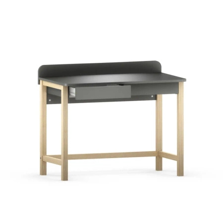 Biurko dziecięce VERYSIMPL B-DES8 – drewniane z przegrodą i dwiema szufladami