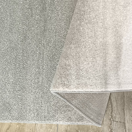 Dywan 80x150 szary jednokolorowy Ladon 05 z efektem 3D do salonu OEKO-TEX