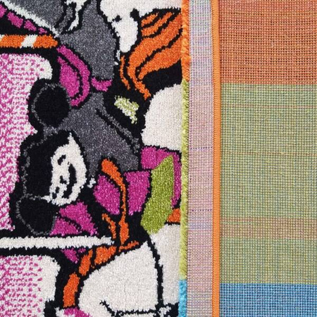 Dywan dziecięcy z atestem Karuzela z kolorami Bella 116 niebieski różowy 400x400 cm