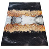 Dywan czarno złoty abstrakcyjny nowoczesny BLACK and GOLD 13 - 60x100 cm